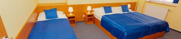 Dvoulůžkový pokoj vybavený TV, lednicí, vlastní koupelnou s fénem - Hotel ADEBA