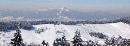 Skigebied Bedřichov achtergrond Jested - Penzion Uko - Bedrichov in IJzergebergte