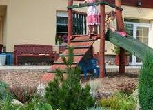 Children's playground in front of restaurant - Penzion Uko - Bedrichov in Jizera Mountains
