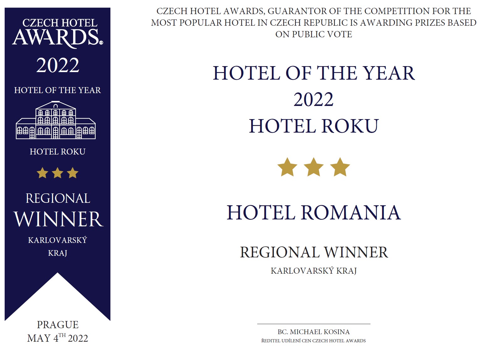 Ocenění Hotel Romania