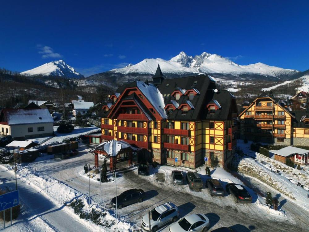 Hotel Kukučka dron v zimě