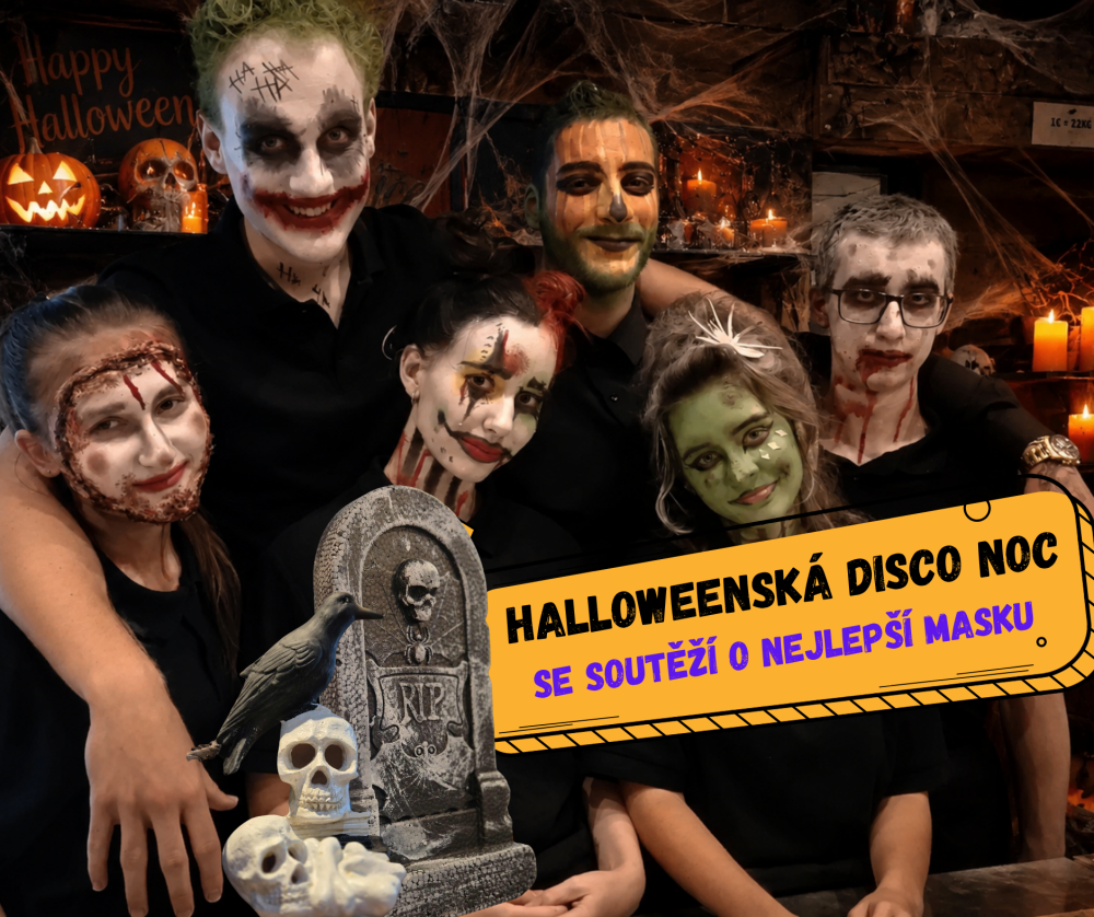 Halloweenská party se soutěží o nejlepší masku - 1 noc s light all inclusive nápoji k večeři a neomezeným wellness