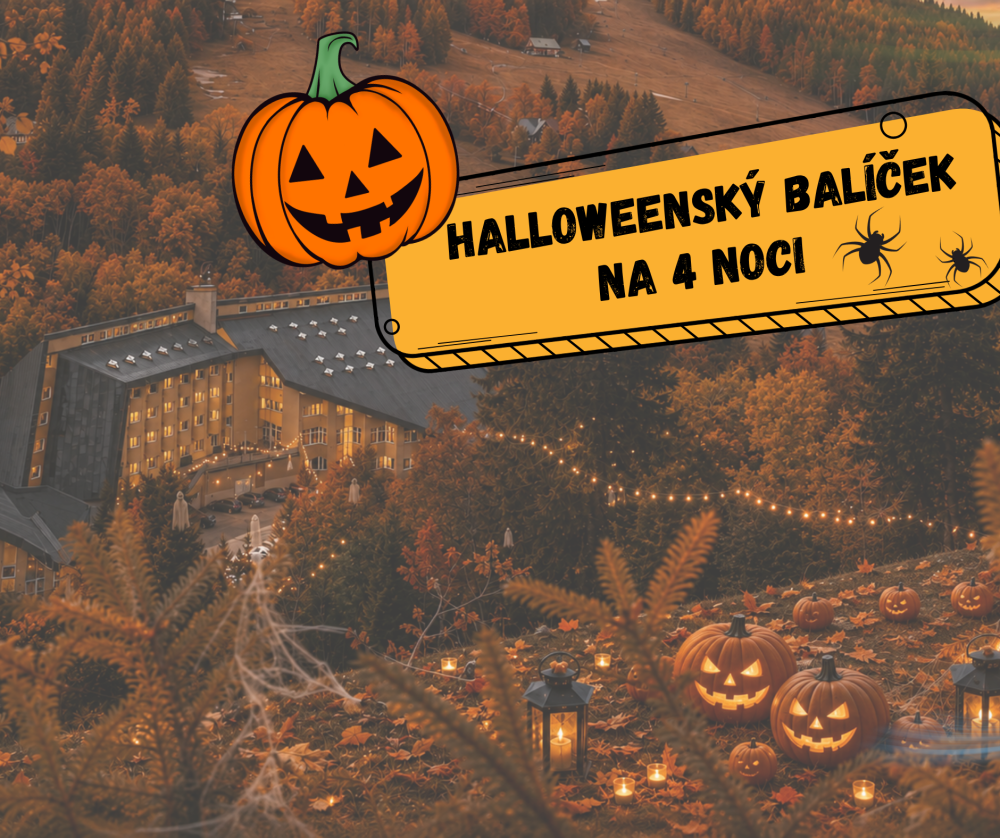 Halloweenský balíček 4 noci s light all inclusive nápoji k večeři a neomezeným wellness