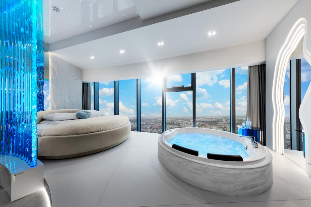 Apartment "Santorini" mit Sauna und Jacuzzi