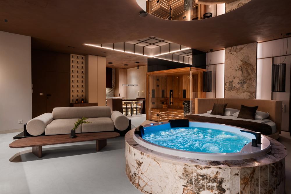 Apartament "Tokio" z Sauną i Jacuzzi na 34 piętrze