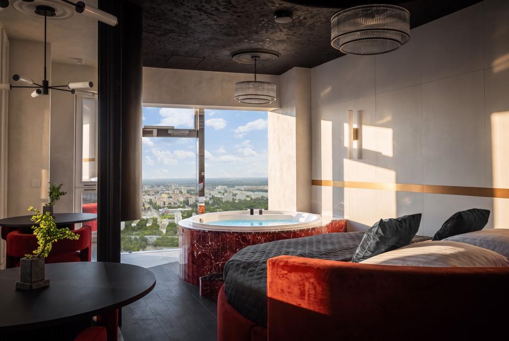 Apartament "Paris" z Jacuzzi na 34 piętrze