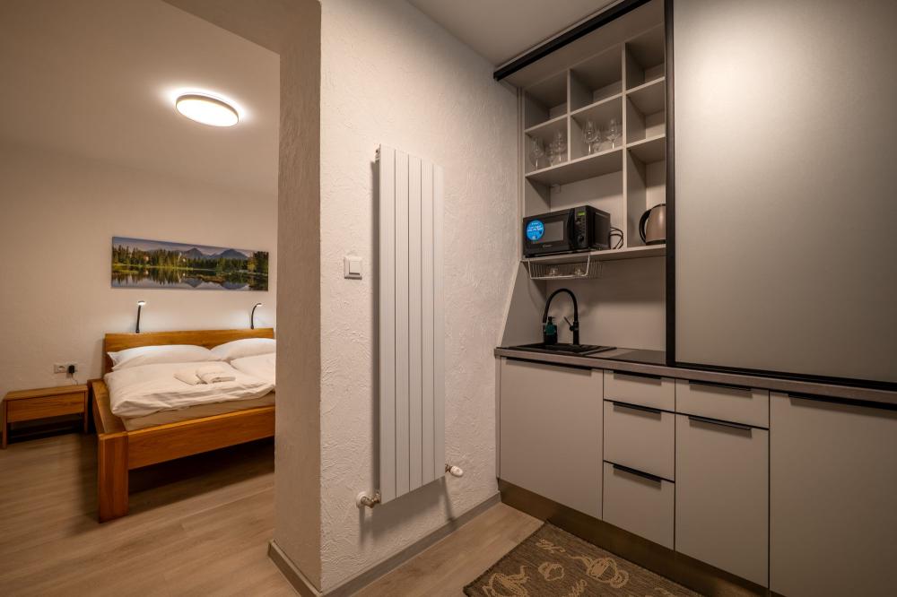 Apartmán pre 2 osoby s terasou a výhľadom na wellness