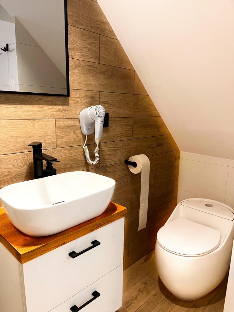 Apartament 4 osobowy widok ze wspólnego tarasu na Pieniny