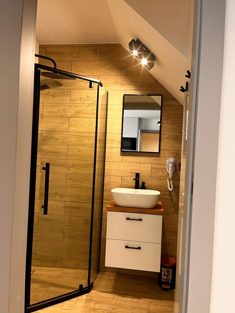 Apartament 4 osobowy widok ze wspólnego tarasu na Pieniny