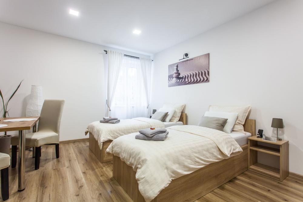Dvoulůžkový apartmán se samostatnými postelemi č. 1