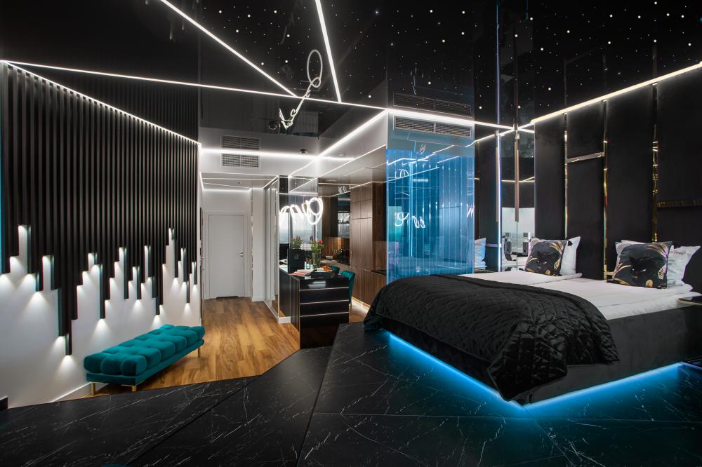 Apartament typu Suite z wanną z hydromasażem i sauną