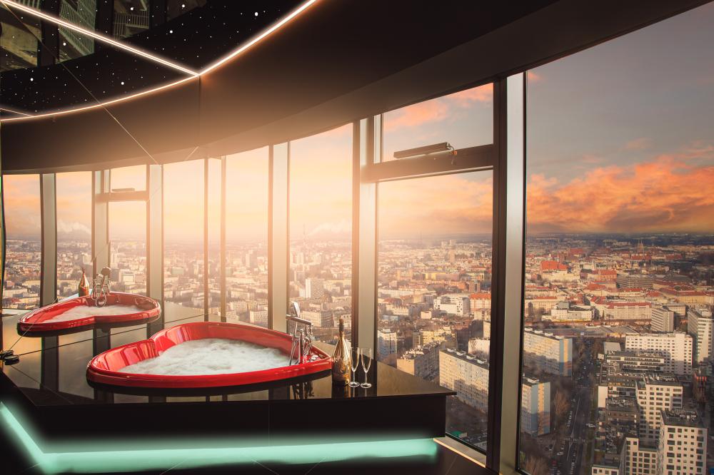 Apartament z Jakuzzi "Czerwone Serce" i Sauną