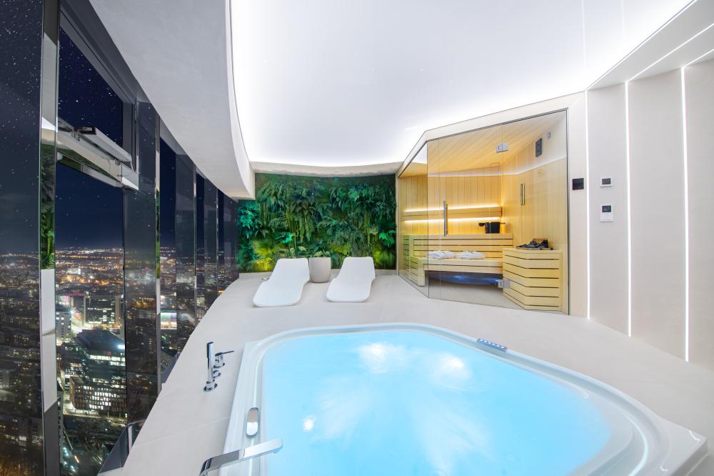 Apartament “Oasis” z Jakuzzi i Sauną na 48 piętrze