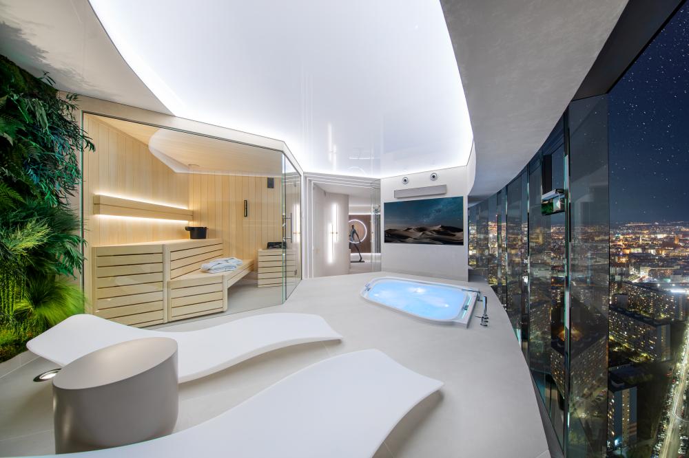 Apartament “Oasis” z Jakuzzi i Sauną na 48 piętrze