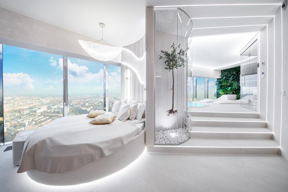 Apartament “Oasis” z Jakuzzi i Sauną na 48 piętrze