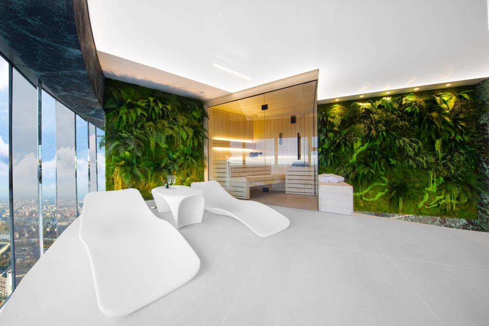 Apartament “Cave” z Jakuzzi i Sauną na 48 piętrze