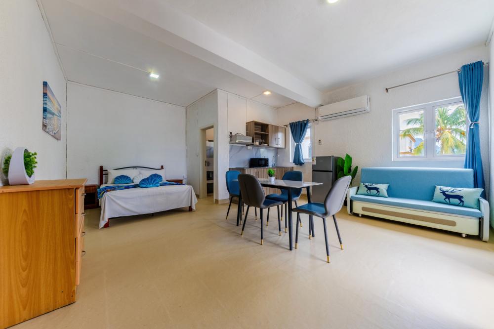 Double studio with extra sofa bed, kitchen and terrace