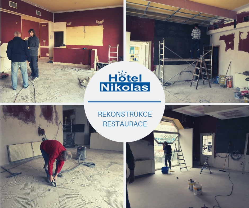 Probíhající rekostrukce restaurace