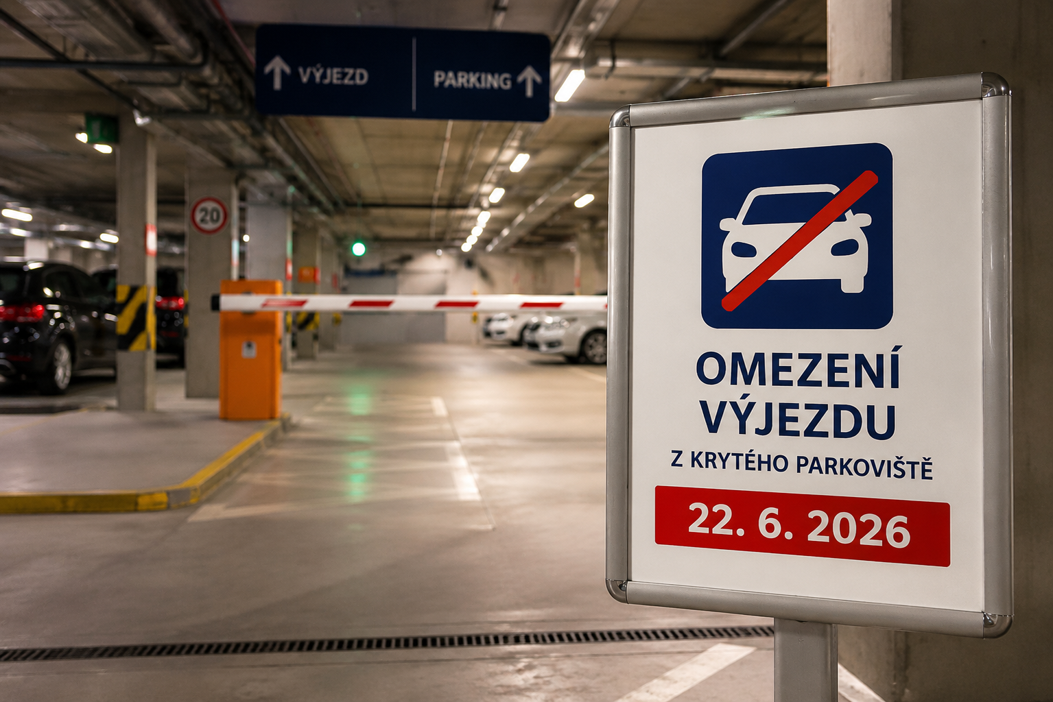 Tymczasowe ograniczenie wyjazdu z parkingu krytego w dniu 22.06.2026 r.