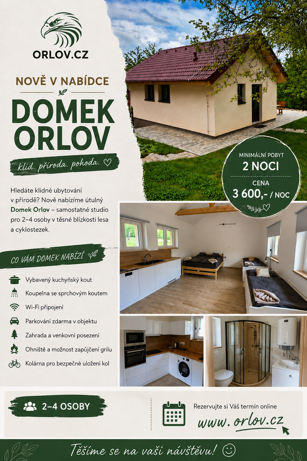 NABÍDKA UBYTOVÁNÍ - DOMEK ORLOV