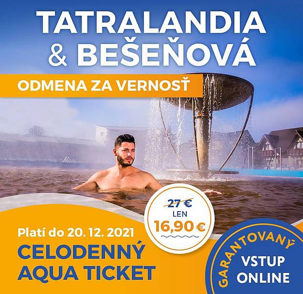 Aktuálne v Tatralandii zľava na vstupy za 16,90€