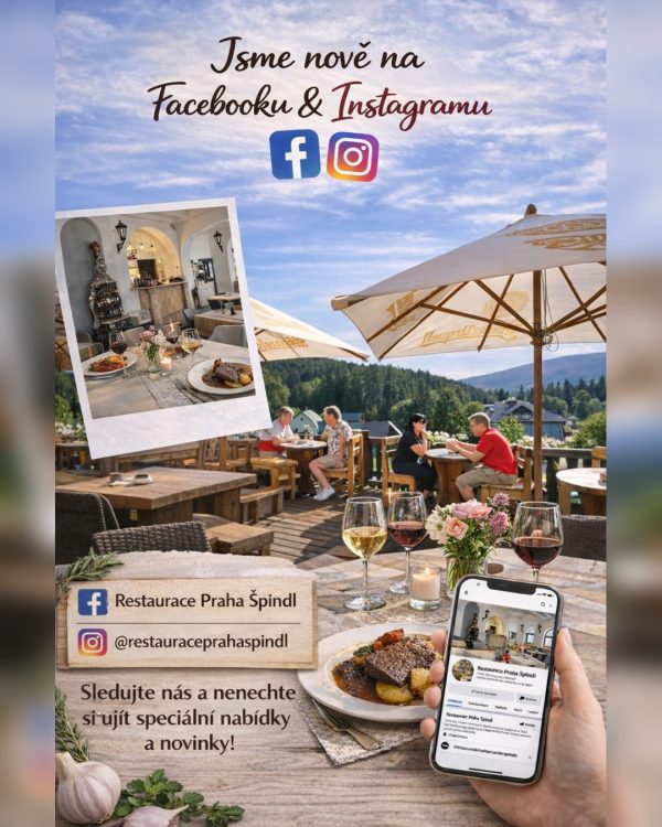 Restaurace Hotelu Praha je nově na Facebooku i Instagramu!