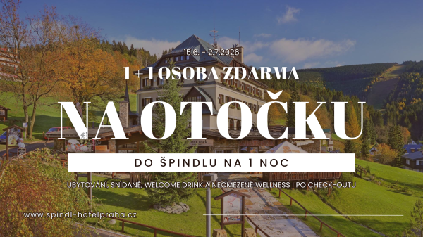 Na otočku do Špindlu na 1 noc: 1+1 osoba ZDARMA